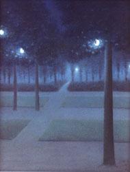 William Degouve De Nuncques Nocturne in the Parc Royal Germany oil painting art